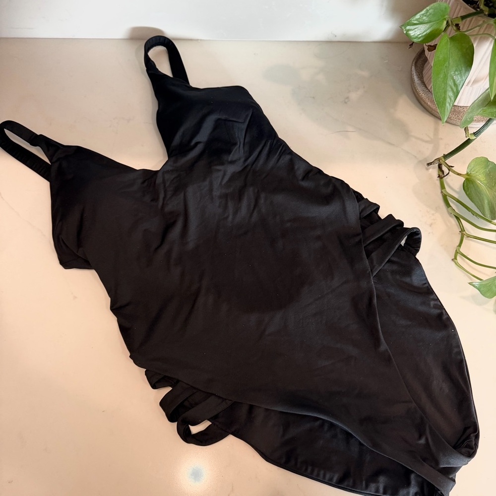 Nordstrom BECCA Prism Black One Piece Swim - Picture 2 of 5